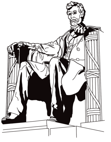 Lincoln Memorial Coloring Page